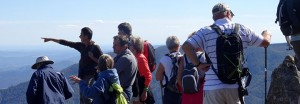 accueil de groupe de randonneurs